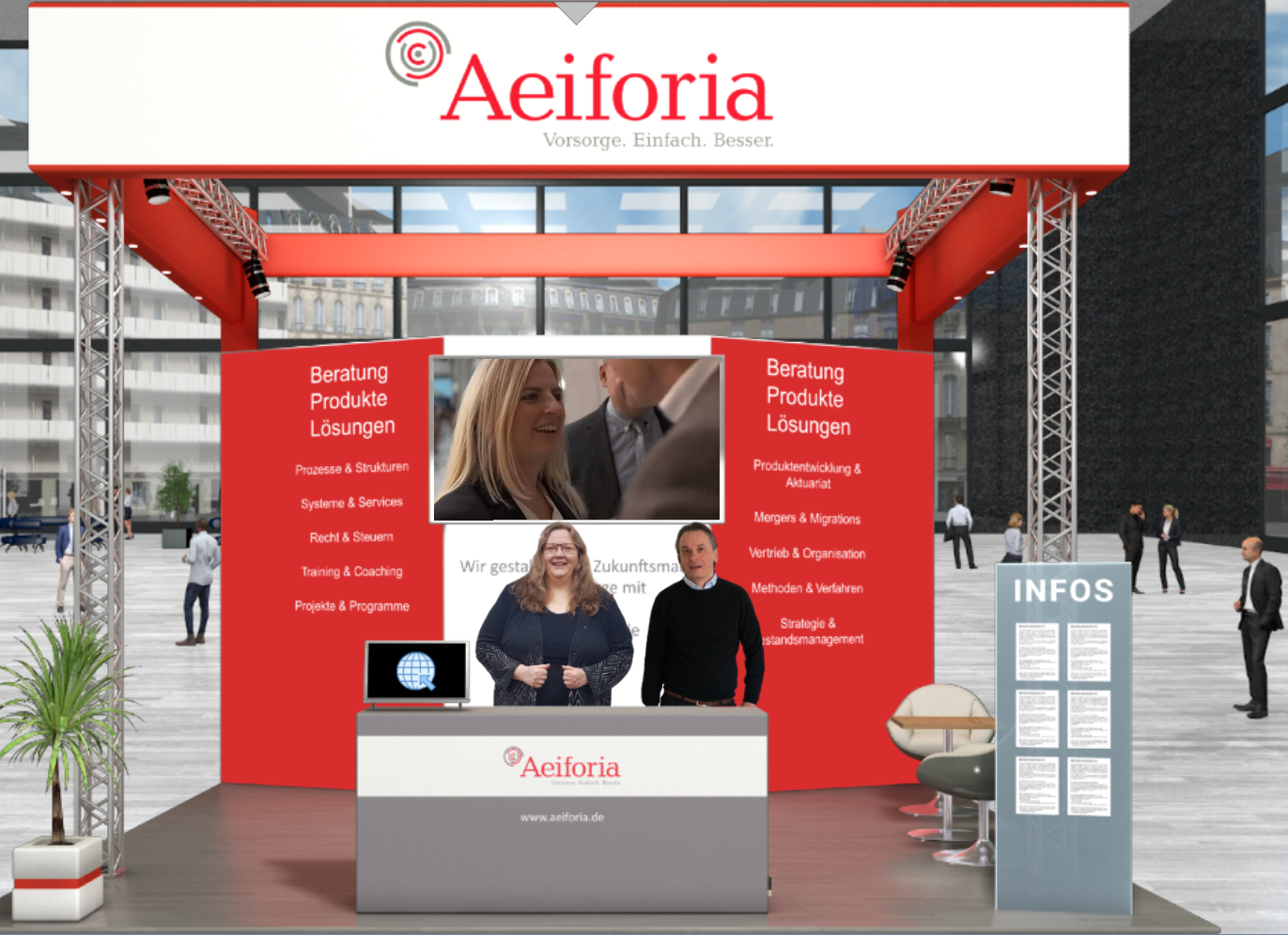 Virtueller Messestand der Aeiforia 